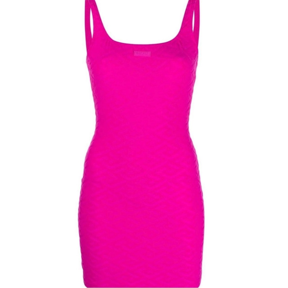 Versace
Logo patch sleeveless bodycon dress